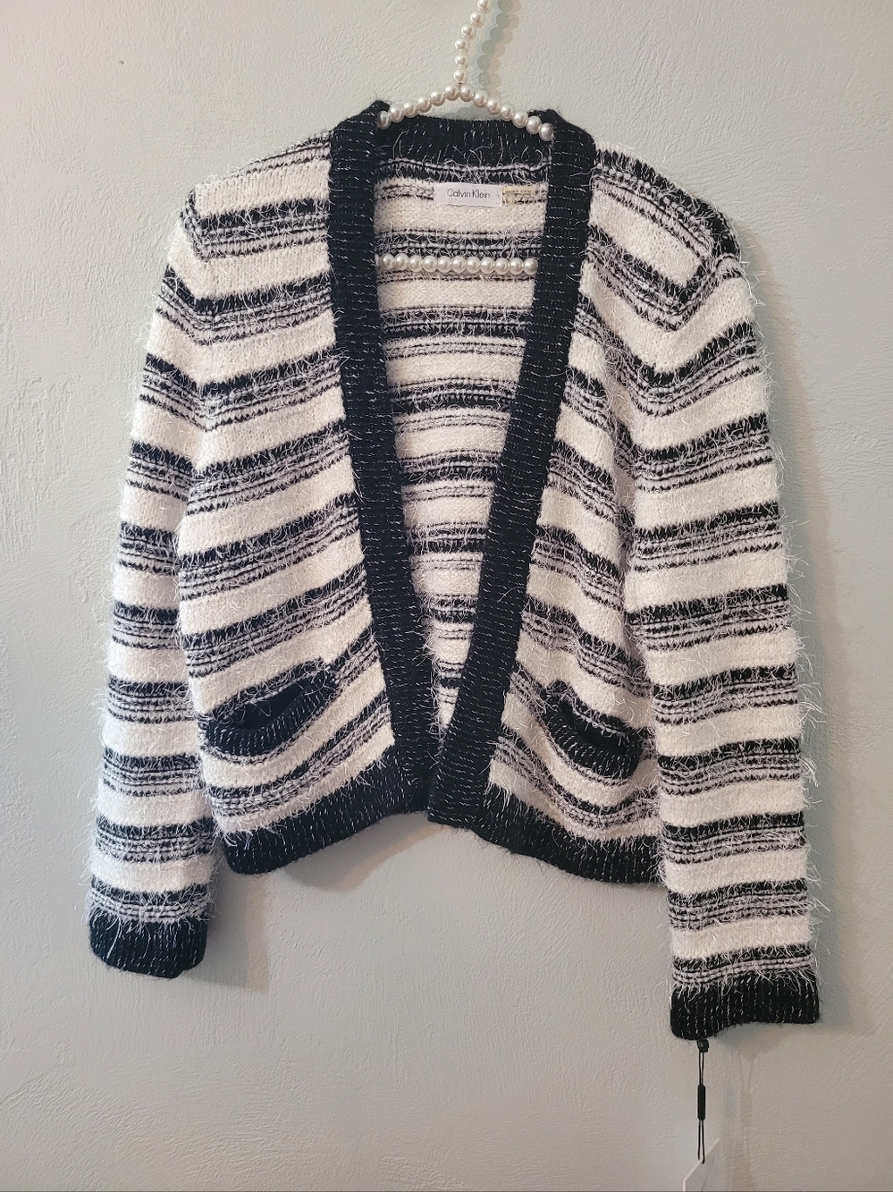 Calvin Klein Unique And Stylish Sheath Jacket/cardigan Size Large New With Tag!